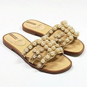 Sam Edelman Women's Bay Pearl Slide Sandals NWOT Size 10 (MSRP $140)
